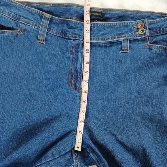 Khazana Jeans Straight Leg Dark Wash Stretch Highrise Curvy Plus Size 24W - Picture 13 of 14